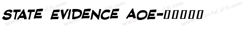 State Evidence AOE字体转换